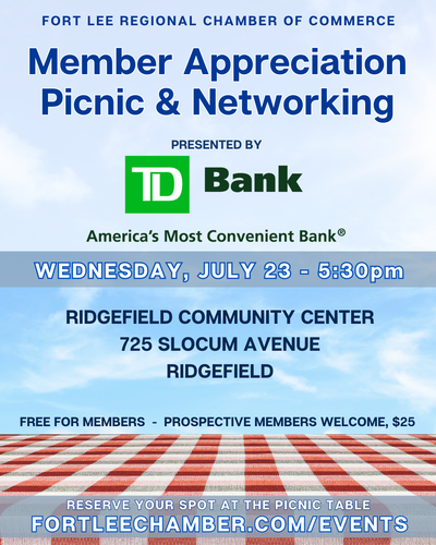 Fort Lee Chamber – Member Appreciation Picnic & Networking (7/23/25)