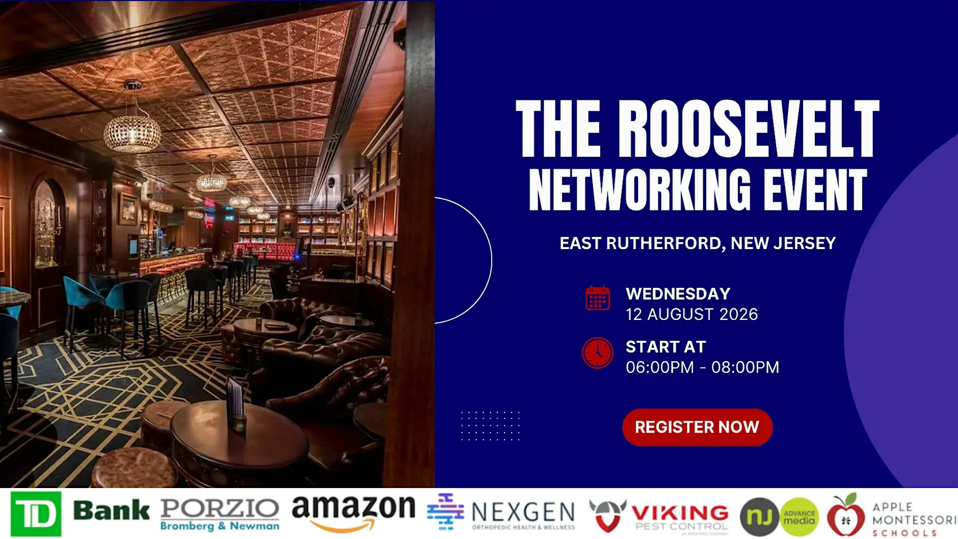 BCCC Networking Event – The Roosevelt in East Rutherford, NJ – August 12th