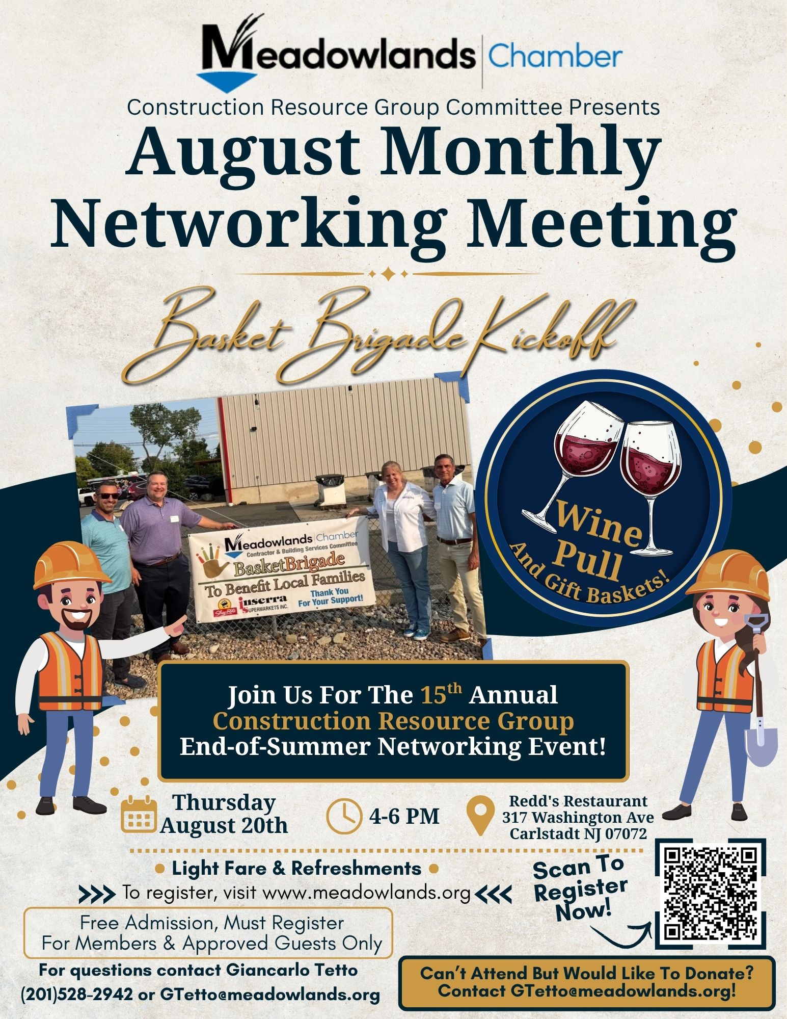 Meadowlands Chamber – August Monthly Networking Meeting & Basket Brigade Kickoff