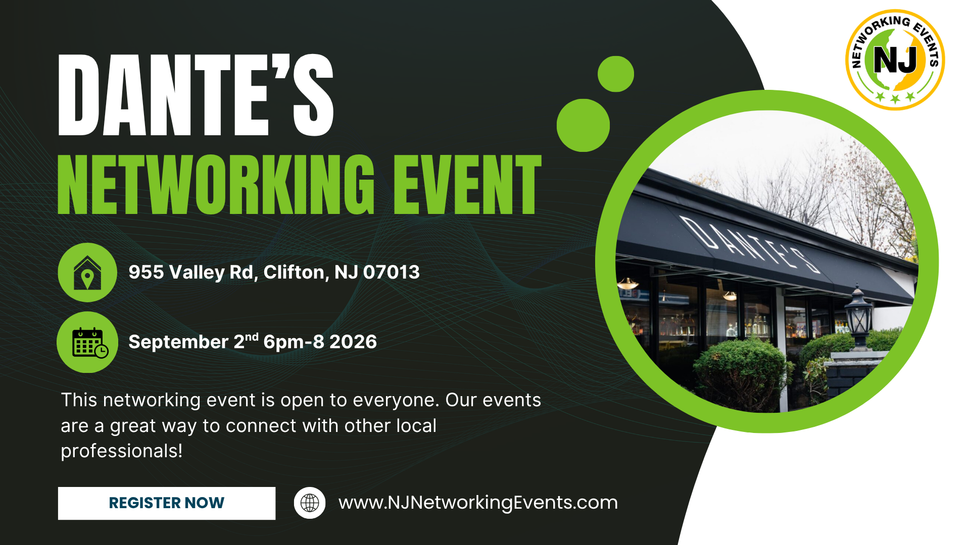Networking at Dante’s – September 2nd, 2026