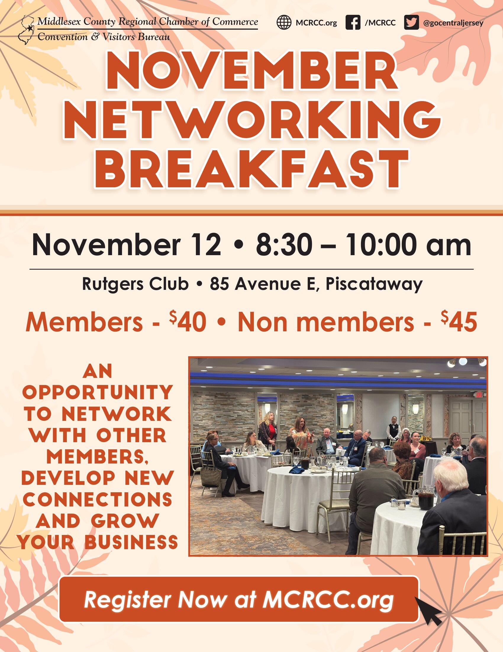 Middlesex County Regional Chamber of Commerce – November Networking Breakfast
